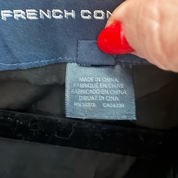 FRENCH CONNECTION Etta Vegan Leather Belted Mini Dress Size 12 - Picture 8 of 9